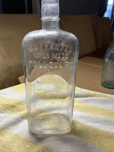 Vintage durchsichtige volle Quartflasche mit Garantie - Bild 1 von 3