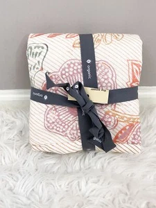 West Elm Floral Block Print Quilted Organic Cotton Standard Sham NEU Terracotta - Bild 1 von 3