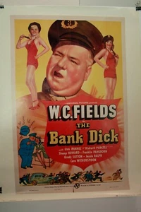 Vintage Movie Poster W C Fields in "The Bank Dick" Dated 1978 18" x 24" - Picture 1 of 4