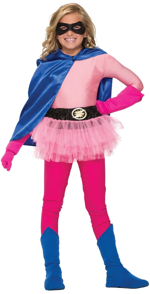 Child Superhero Lightning Bolt Costume Pink Halloween Polyester Tutu Skirt, F... - Image 1 of 1