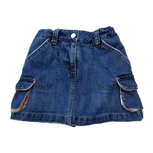 Falda Gymboree Niñas Talla 4 Primavera Arco Iris Vintage A Cuadros Jean Azul - Imagen 1 de 8