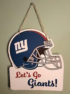 Letrero de los Gigantes de la NFL por MRL Sports ""Let's Go Giants"" madera 10x9 - Imagen 1 de 2