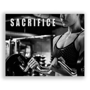 Training Motivation Poster Kunstdruck Frauen Gewichtheben Fitnessstudio Deko Opfer - Bild 1 von 7