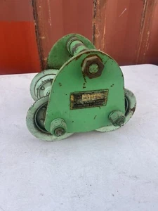 Vintage Manning Maxwell Moore Chain Hoist I-Beam Trolley M1041 2000 Lbs VINTAGE - Picture 1 of 11