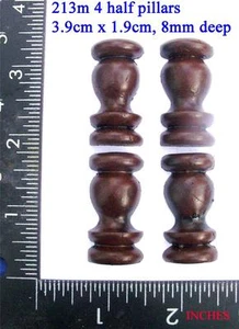213m Set 4 1/2 round small pillars for Vienna regulator clock cases, DIY, - Picture 1 of 1