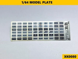 XK0080 ALEXEN MODEL SCALE 1/64 METAL SHEET # SPONSOR & STREET WEAR BRAND - Picture 1 of 6