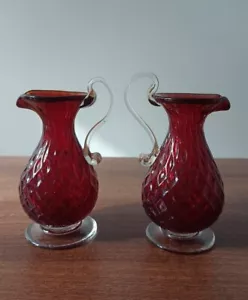 Two Hand Blown Murano Glass Jugs - Picture 1 of 3