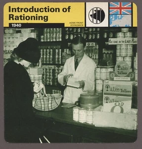 Einführung in die Rationierung Edito Dienstkarte Zweiter Weltkrieg Wirtschaft - Bild 1 von 1