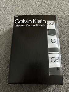 Mens Calvin Klein Black Thongs 3 Pack Size Medium 