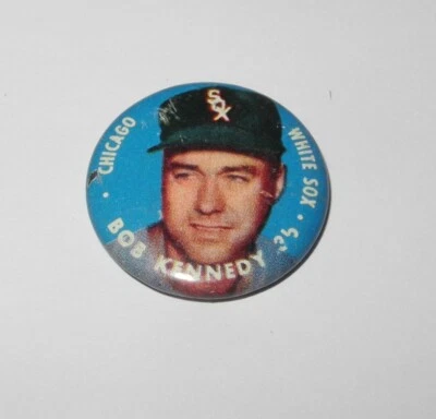 1956 Topps Baseball Pin Coin Button Pinback Bob Kennedy Chicago White Sox - Image 1 of 2
