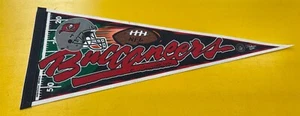 NFL Tampa Bay Buccaneers Vintage 1990's 3 Bar FM Team Logo Football Pennant USA - Picture 1 of 17