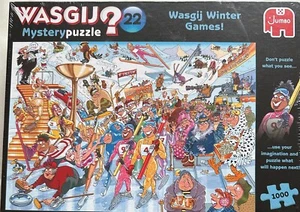 WASGIJ? 22 Winter Games! New Sealed Comical 1000 pc Puzzle Skiing Skateboarding - Picture 1 of 10