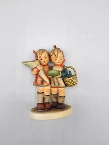 Vintage Western Germany Hummel Figurine Going To Grandma's basket with wine CHIP - Picture 1 of 7