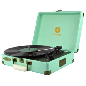 mbeat Woodstock Retro Turntable 3 Speed Vinyl Record Player/Speaker/RCA Out - Picture 1 of 6