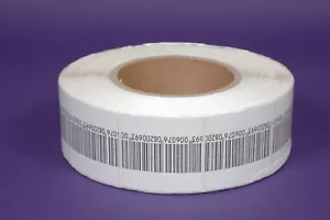 2000Pcs EAS Labels 8.2 MHz 3x3cm with Dummy Barcode - Picture 1 of 1