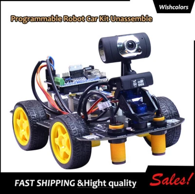 Programmable Robot Car Unfinished 2-DOF PTZ Tracking Line Obstacle Avoidance - Image 1 of 4