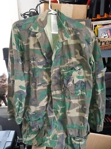 USGI USMC RDF ERDL veste/chemise temps chaud 1981 petite/longue - Photo 1/3