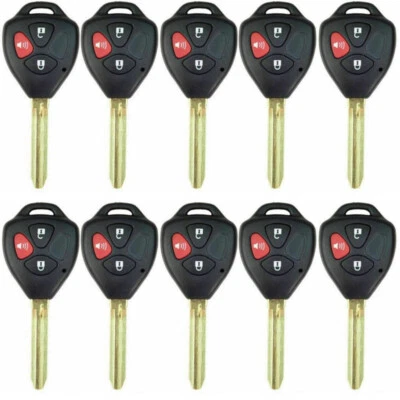 10PCS Remote Key Shell Case for Toyota RAV4 Avalon Camry 3Bts Entry Fobs 05-2019 - Image 1 of 4