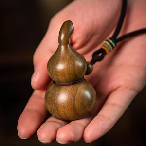 Zucca in legno di sandalo a mano palissandro intaglio ornamenti in legno massello - Foto 1 di 15