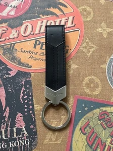 Genuine Vertu V Keyring Keychain Black Leather Metal Fob Very RARE V Collection - Picture 1 of 2