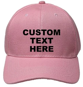 Personalized Text Embroidered Unisex Baseball Cap, Adjustable Hat, Custom Text - Picture 1 of 138