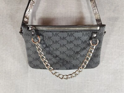 Michael Kors MK 554131C Mujer Gris Correa de Hombro Bolso Tirar Cadena 8" x 5" Foto 1 de 4