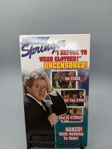 Jerry Springer "I Refuse To Wear Clothes Uncensored!" VHS TAPE Blockbuster RARE - Bild 1 von 5