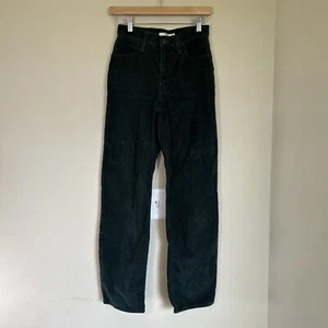 Levi's Women's Mid-Rise '94 Baggy Straight Jeans Mid Rise Green Corduroy Size 24 - Bild 1 von 11