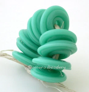 DISCOS ONDULADOS PALACIO DE JADE * Cuentas de vidrio de murano hechas a mano TANERES sra - Imagen 1 de 3