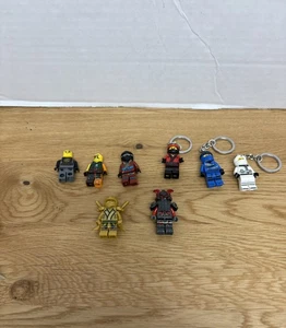 LEGO Ninjago Mini Figure Lot of 5 + 3  Key Chains Includes Lloyd Golden Ninja - Picture 1 of 3