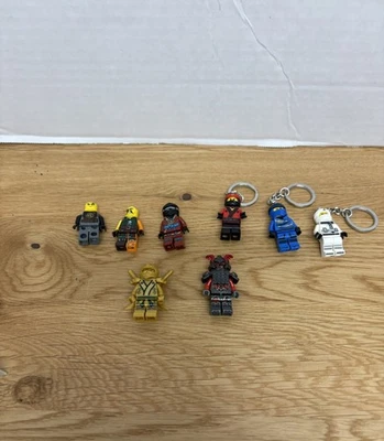LEGO Ninjago Mini Figure Lot of 5 + 3  Key Chains Includes Lloyd Golden Ninja - Image 1 of 3