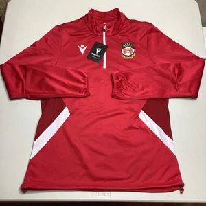 NWT Macron Wrexham AFC  Women’s XL 1/4 Zip Pullover Long Sleeve Betty Buzz Red - Picture 1 of 19