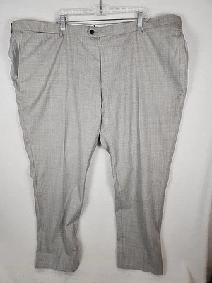Proper Cloth Tropical Wool Pants 54x32 Gray Flat Summer High Rise Watch Pocket - Image 1 of 4