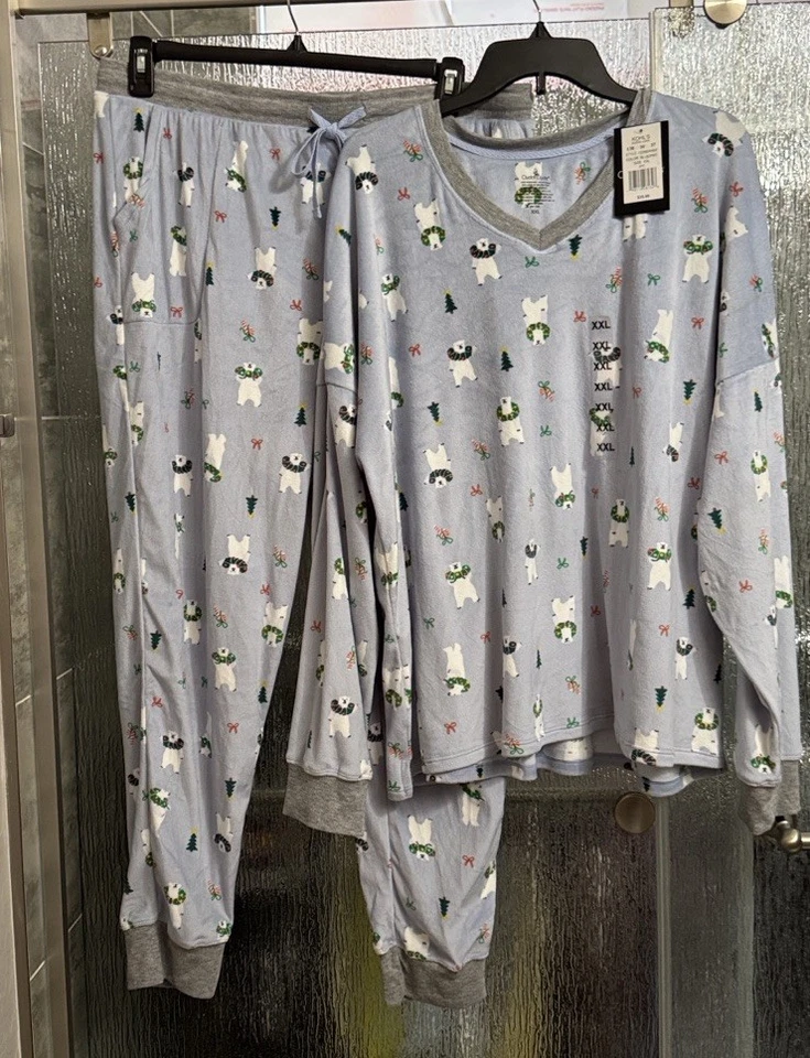 Juego de pijama Cuddl Duds desajuste XXL Top 28” P2P XL Bottoms 36x29 Damas Original $35 Foto 1 de 4
