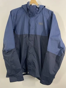REI Rainier Regenjacke Neu mit Etikett Navy Herren L wasserdicht winddicht atmungsaktiv Spitze 2,5L - Bild 1 von 11