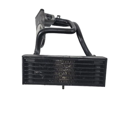 09-16 Harley-Davidson Road King Engine Oil Cooler Core + Adapter Assembly Gray - Image 1 of 4