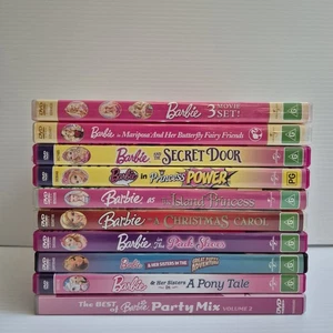 Barbie DVD Bundle Collection x12 Animated Barbie Movie R2&4 Mermaidia Mariposa - Picture 1 of 9