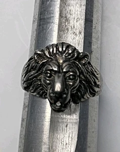 G&S Löwenkopf Biker Ring Gr. 14 1986 Vintage Steampunk Gothic Victorian Vintage - Bild 1 von 17