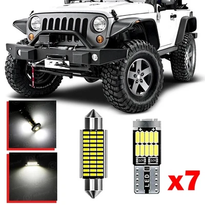 Комплект светодиодных ламп для подсветки салона купола карты для Jeep Wrangler JK 2007-2018 годов выпуска - Изображение 1 из 4