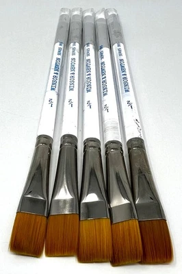 Lote de 5 - Cepillo Aquarelle de la serie 995 de Winsor & Newton Tamaño 1in Lavado plano corto Foto 1 de 3