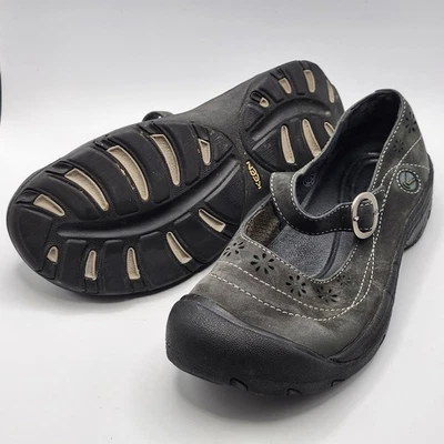Keen Calistoga Floral Recorte Mary Jane Mujer Talla 8 Cuero Verde Hebilla Bohemia Foto 1 de 4