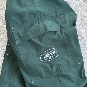 Pantalones cargo de pista de los New York Jets de colección para hombre elásticos NFL día de juego años 90 medianos RAROS - Imagen 1 de 8