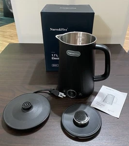 Nueve&Five Black EK01 Electric Kettle w/Temperature Display, 1.7L 304 SS 1200W - Picture 1 of 19