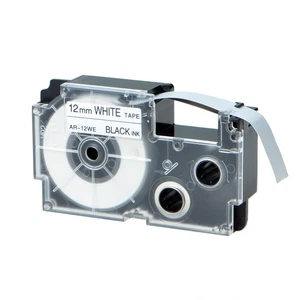 1x Compatible con Casio XR-12WE Cinta Etiqueta Negra sobre Blanca para EZ KL-60 12MM - Imagen 1 de 12