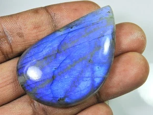 Piedra preciosa suelta cabujón de lujo de labradorita azul natural 31X49X07MM / 98 quilates h679 - Imagen 1 de 9
