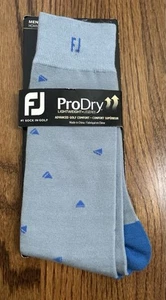 Men's FootJoy ProDry Lightweight Crew Golf Socks 1 Pair (Dove Grey/Blue) - NWT! - Picture 1 of 3