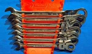 GearWrench Juego de llaves combinadas de trinquete de cabeza flexible métrica de 7 piezas 10 mm-19 mm - Imagen 1 de 14