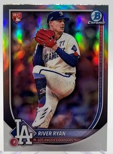 River Ryan 2025 Bowman Cromo RC ROSSO Logo Rookie Rifrattore #69 Dodgers - Foto 1 di 3
