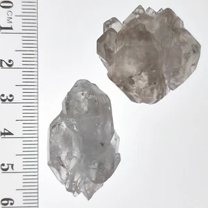Quartz twins crystal points clusters natural mini mineral specimens 2pcs 115ct - Picture 1 of 7