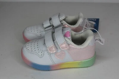 Toddlers' Gerber Hook & Loop Fashion Sneaker White with Rainbow Size 6 - Image 1 of 4